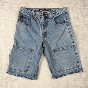 Vintage Baggy Shorts Mens 34 Blue Denim Newface Skater Grunge Jorts Y2K Jean